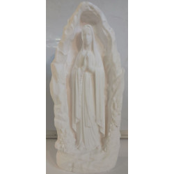 Vierge de Lourdes 24 cm avec chapelet | Statue religieuse
