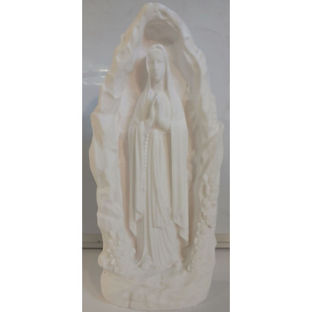 Vierge de Lourdes 24 cm avec chapelet | Statue religieuse