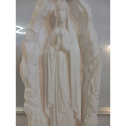 Vierge de Lourdes 24 cm avec chapelet | Statue religieuse
