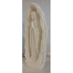 Vierge de Lourdes 24 cm avec chapelet | Statue religieuse
